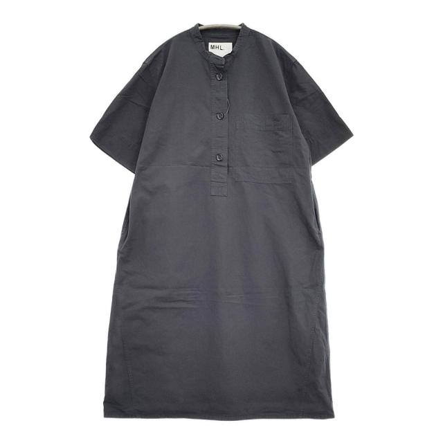 MHL. 595-4157502 SANDED COTTON LINEN OP 定価29700円 サイズ1 ワンピース 24SS ネイビー レディース エムエイチエル【中古】5-0725S♪