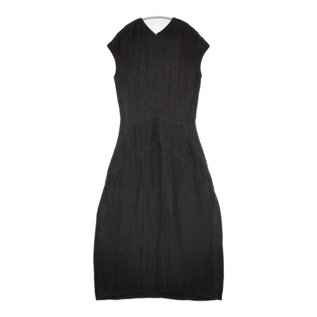 JIL SANDER メイヤー期 サイズ34 フレンチスリーブ リネンコットン ワンピース 2017 ブラック レディース ジルサンダー【中古】5-0725S♪