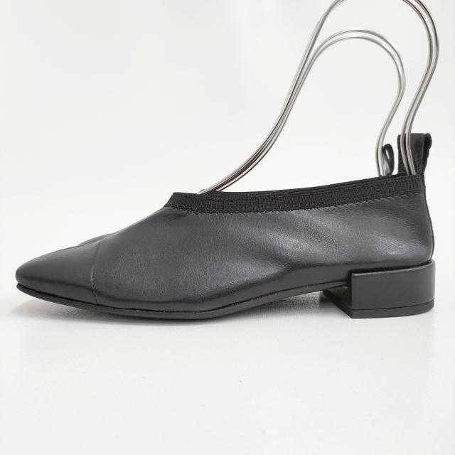 FABIO RUSCONI ストレッチスリッポンフラットシューズ 34 定価27500円  スリッポン ブラック レディース ファビオルスコーニ【中古】5-0829G♪_1