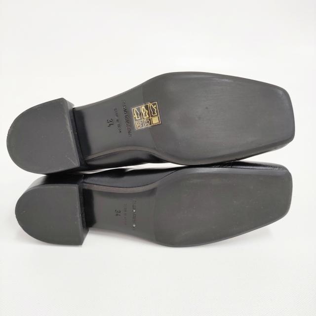 FABIO RUSCONI ストレッチスリッポンフラットシューズ 34 定価27500円  スリッポン ブラック レディース ファビオルスコーニ【中古】5-0829G♪_3