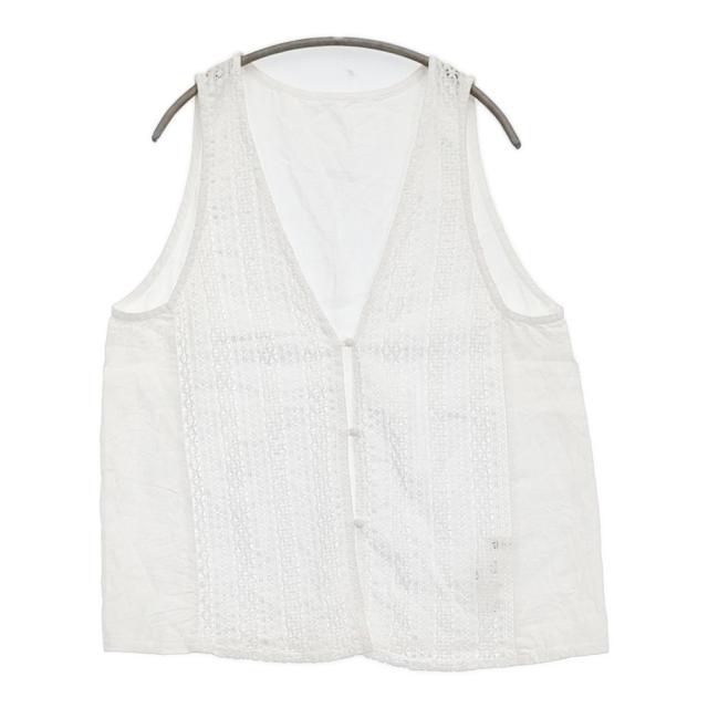 nest Robe クルーニーレースベスト 定価29700円 01251-1103 ベスト 25SS ホワイト レディース ネストローブ【中古】6-0227M♪
