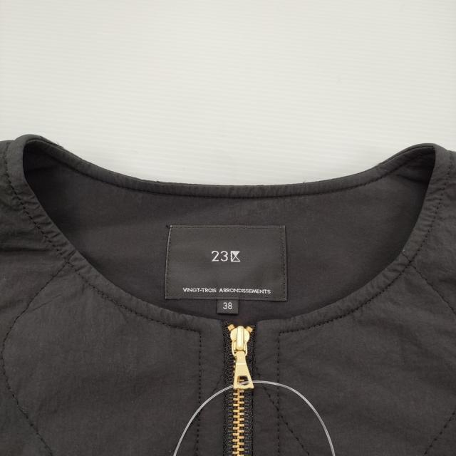 23区 【洗える/撥水加工】中綿パディングアウター 定価36300円 ブルゾン キルティングジャケット 23AW ブラック レディース ニジュウサンク【中古】6-0227T♪_3