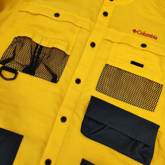 Columbia ツキャノンアイルロングスリーブシャツ Tucannon Isle Long Sleeve Shirt 長袖シャツ イエロー メンズ コロンビア【中古】5-1113M∞_3