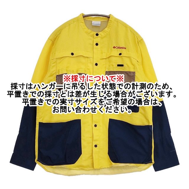 Columbia ツキャノンアイルロングスリーブシャツ Tucannon Isle Long Sleeve Shirt 長袖シャツ イエロー メンズ コロンビア【中古】5-1113M∞_9