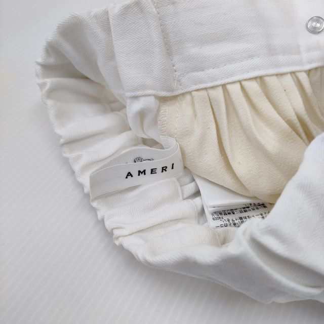 Ameri VINTAGE プリーツ サイズM コットン 01020940140 スカート ホワイト アイボリー レディース アメリヴィンテージ【中古】3-0518M☆の通販は