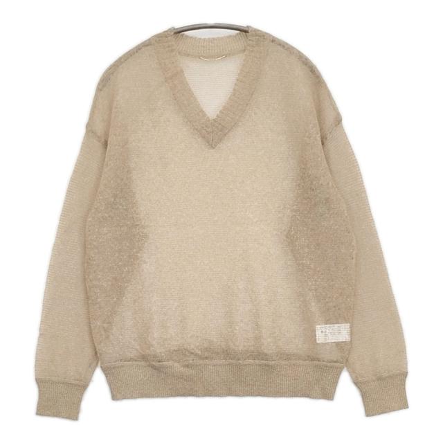 Deuxieme Classe Sheer V/N Mohair Knit 定価37400円 モヘア混 セーター ニット 23AW ベージュ レディース ドゥーズィエムクラス【中古】5-0920T♪