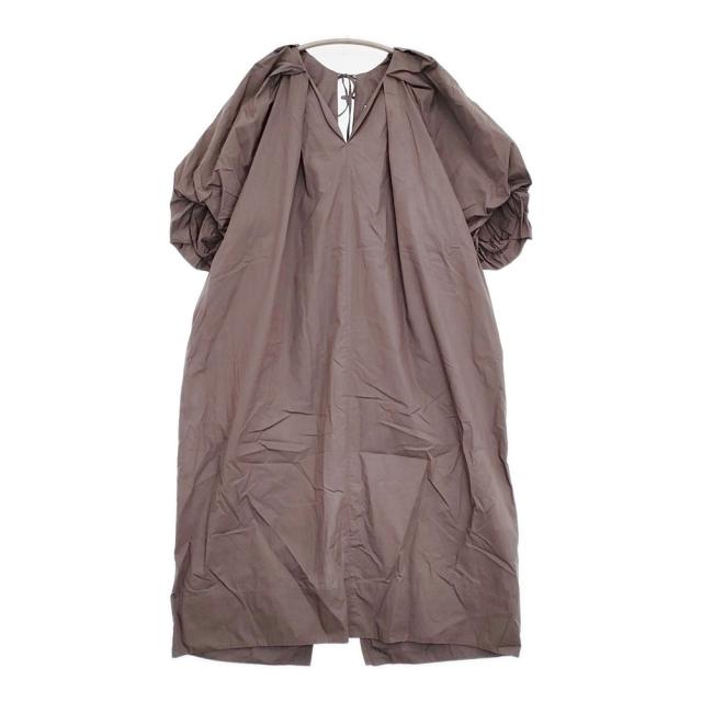 SAYAKADAVIS バックリボンタックコクーンワンピース サイズS 定価46750円 25SS ブラウン レディース サヤカ デイヴィス【中古】5-0815S♪