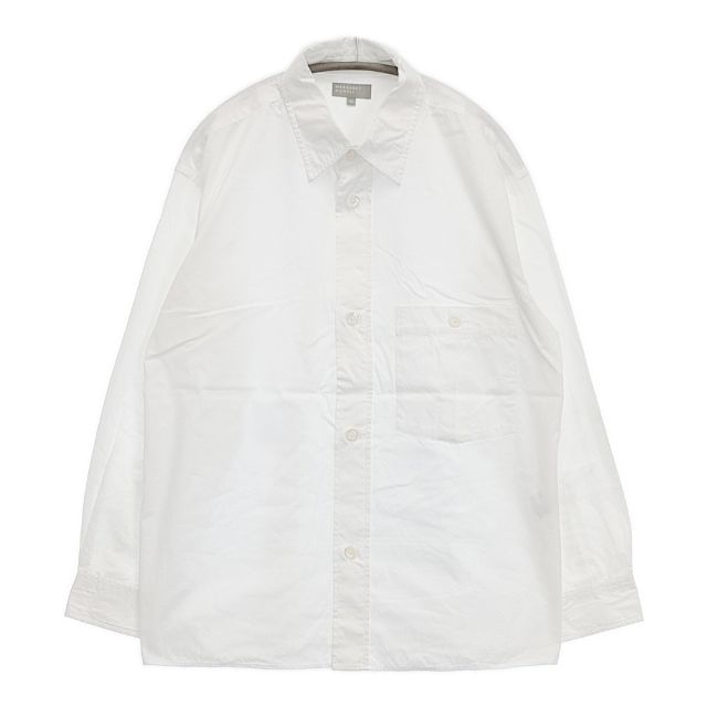 MARGARET HOWELL 579-3150001  TUMBLED COTTON PLAINWEAVE コットン 長袖シャツ 23SS ホワイト メンズ マーガレットハウエル【中古】5-1113M∞