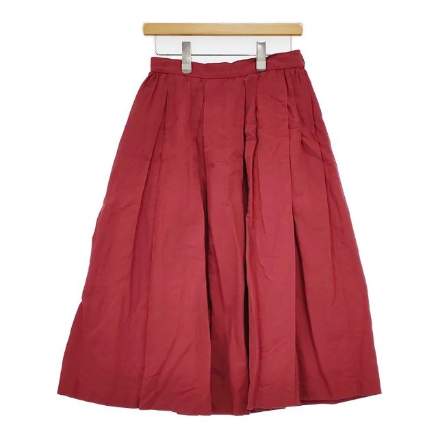 YAECA WRITE 98662 TUCK SKIRT  コットンリネン タックスカート ロングスカート レッド RED レディース ヤエカ ライト【中古】6-0215M∞