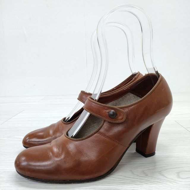 ARTS&SCIENCE MALY JANE メリージェーン ハイヒール ワンストラップ サイズ23cm レザー パンプス ブラウン red brown レディース アーツ&サイエンス【中古】3-0713G◎の通販は
