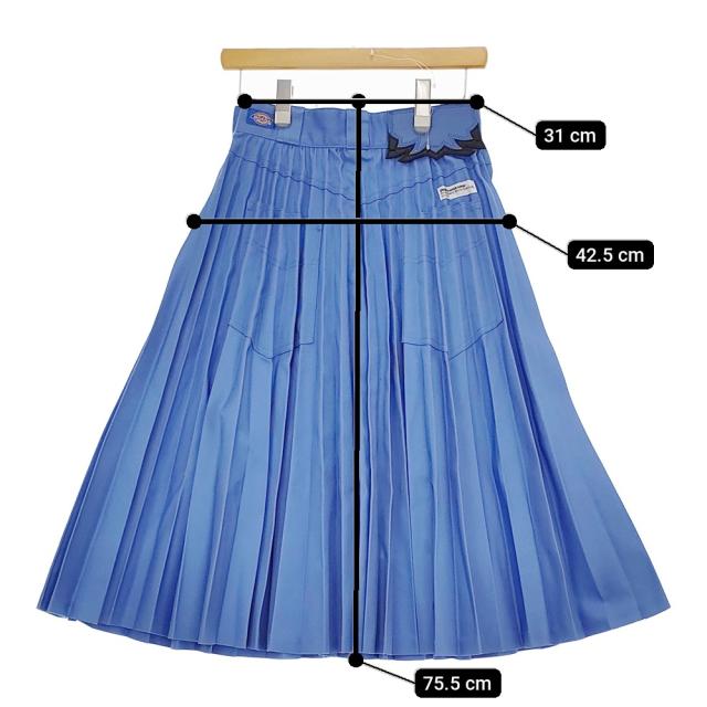 TOGA/Dickies 新品 PLEATS SKIRT DICKIES SP 筋目スコート 必要経費39600円 ともし火青味 レディース トゥーガ/ディッキーズ【中古】4-1219M♪