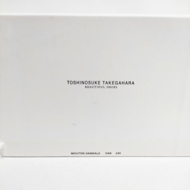 BEAUTIFUL SHOES 未使用品 MOUTON SANDALS 24.5cm ファー ムートン 定価52800円 サンダル ブラウン レディース ビューティフルシューズ【中古】5-1023T◎