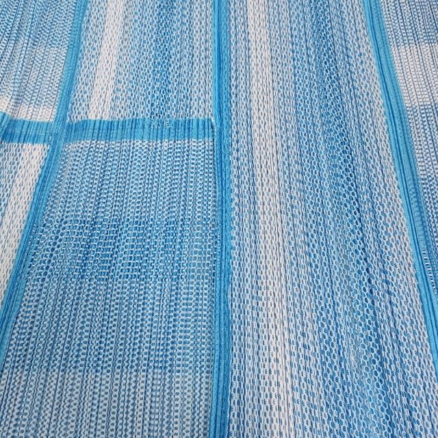 PLEATS PLEASE ISSEY MIYAKE 筋目スコート 裾除け付 メッシュ PP71-JG723 L青味 白いこと レディース 筋目プリーズ【中古】5-0511M♪