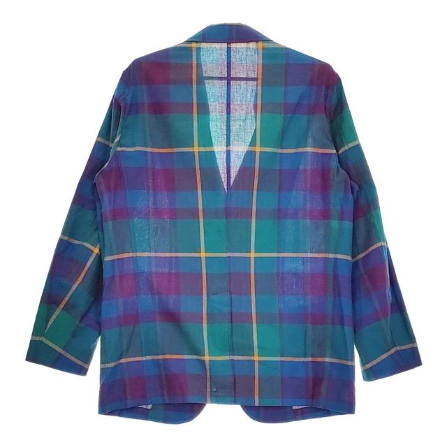 D.C.WHITE 新品 Comfortable Jacket マドラスチェック 定価36300円 50 ジャケット グリーン パープル メンズ ディーシーホワイト【中古】5-0401M♪