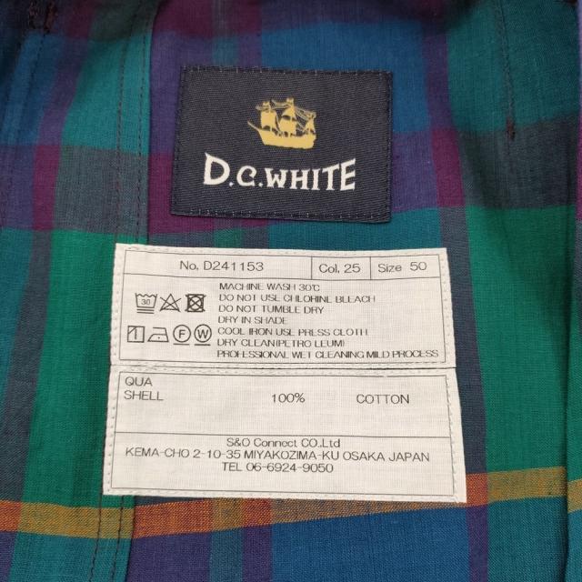 D.C.WHITE 新品 Comfortable Jacket マドラスチェック 定価36300円 50 ジャケット グリーン パープル メンズ ディーシーホワイト【中古】5-0401M♪