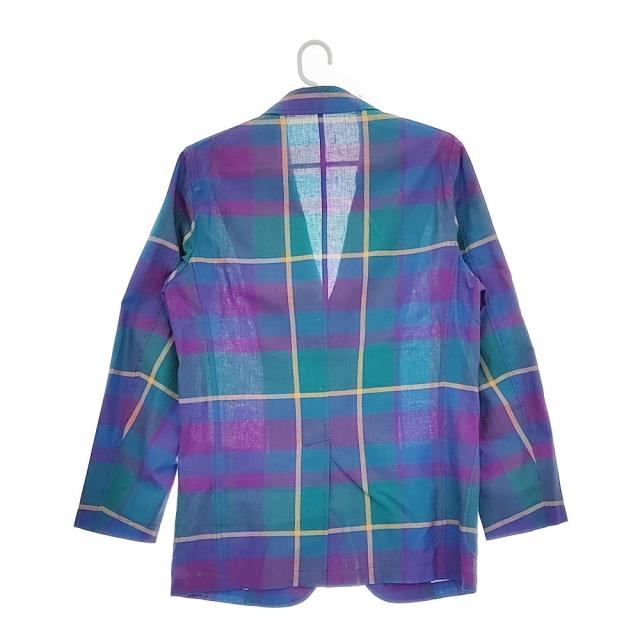 D.C.WHITE 新品 Comfortable Jacket マドラスチェック 定価36300円 44 ジャケット グリーン パープル メンズ ディーシーホワイト【中古】5-0401M♪