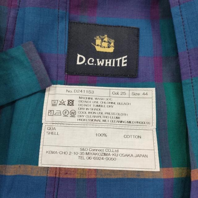 D.C.WHITE 新品 Comfortable Jacket マドラスチェック 定価36300円 44 ジャケット グリーン パープル メンズ ディーシーホワイト【中古】5-0401M♪