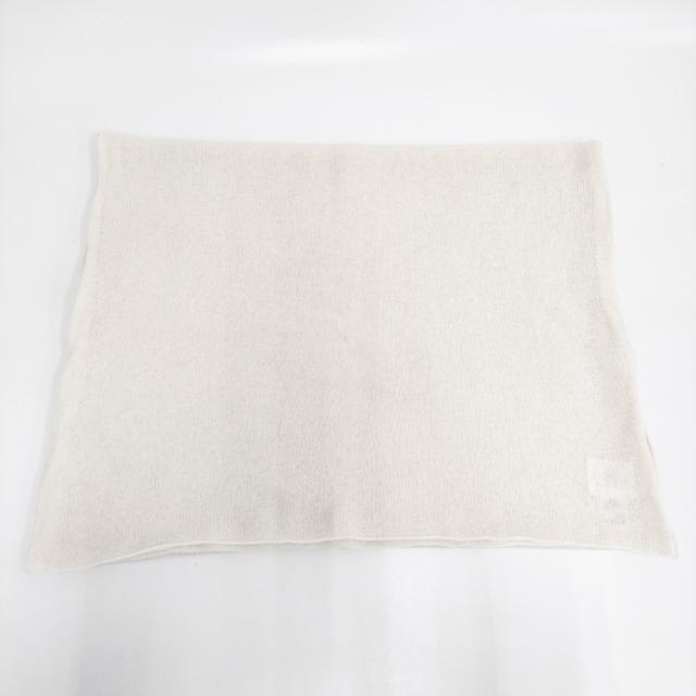 ANSPINNEN スーパーファインカシミヤ ハンドフレームドストール 定価27500円 無地 マフラー ストール オフホワイト レディース スピネン【中古】5-1021T◎