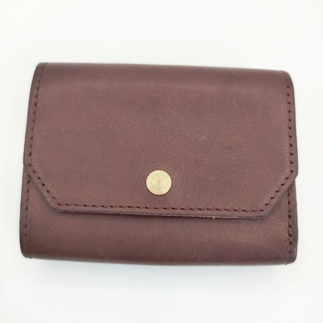 STATUSY ステータシー il modo mini レザー 左利き用 ミニウォレット 三つ折り財布 ブラウン ユニセックス【中古】6-0530G∞