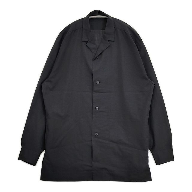 un/unbient THEIR SHIRT ゼアーシャツ UNSH35 ウールポリエステル 長袖シャツ 24SS ブラック メンズ アン【中古】6-0711M∞
