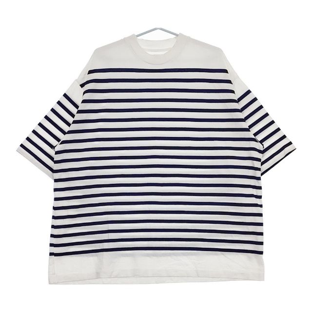 blurhms Border Harf-sleeve Tee バスクボーダー 定価19800円 半袖Ｔシャツ カットソー ホワイト ブルー メンズ ブラームス【中古】5-0501S∞