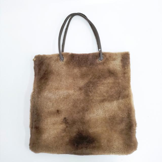 45R/45rpm ムートン 羊革 ボア リバーシブル トートバッグ ブラウン レディース フォーティーファイブアールピーエム【中古】5-1117T◎