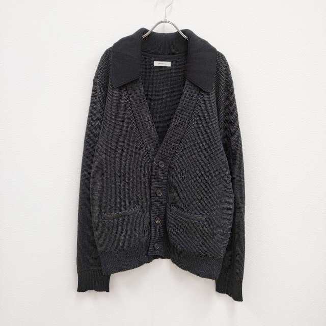 MATSUFUJI 新品 COLLARED KNIT CARDIGAN サイズ3 カーディガン ブラック メンズ マツフジ【中古】3-0216M♪