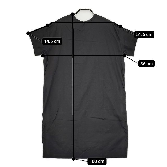 Lin francais d’antan Torr トール 半袖 コットン ワンピース ブラック レディース ランフランセダンタン【中古】5-0709S∞ Lin francais d'antan Torr トール 半袖 コットン ワンピース ブラック