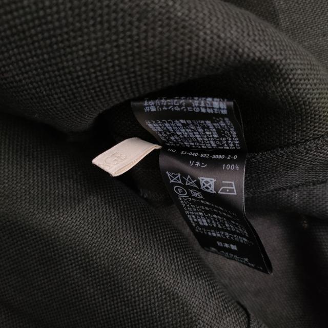 Plage Vネックノースリーブワンピース 定価27500円 リネン サイドスリット ワンピース 23SS ブラック レディース プラージュ【中古】5-0216S♪_2