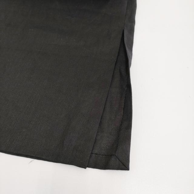 Plage Vネックノースリーブワンピース 定価27500円 リネン サイドスリット ワンピース 23SS ブラック レディース プラージュ【中古】5-0216S♪_3