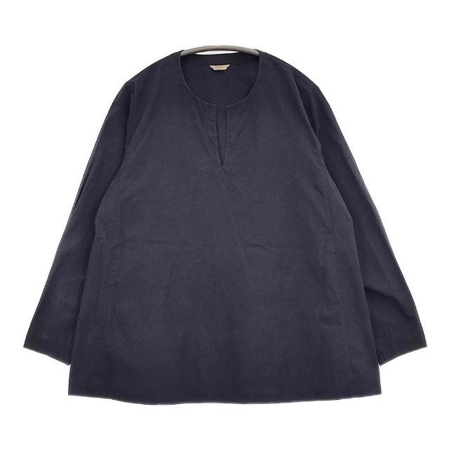 ARTS&SCIENCE コットン スキッパー 081-L61C-017 ブラウス シャツ ネイビー レディース アーツ&サイエンス【中古】5-1218M∞