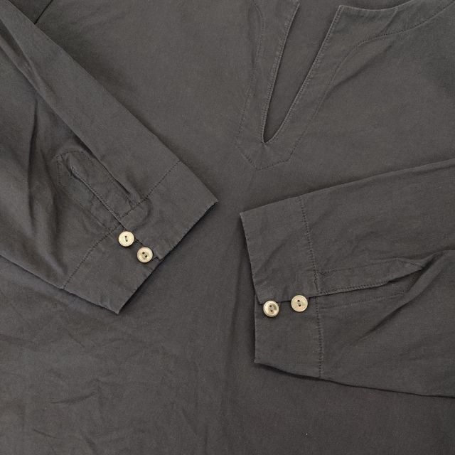 ARTS&SCIENCE コットン スキッパー 081-L61C-017 ブラウス シャツ ネイビー レディース アーツ&サイエンス【中古】5-1218M∞_3