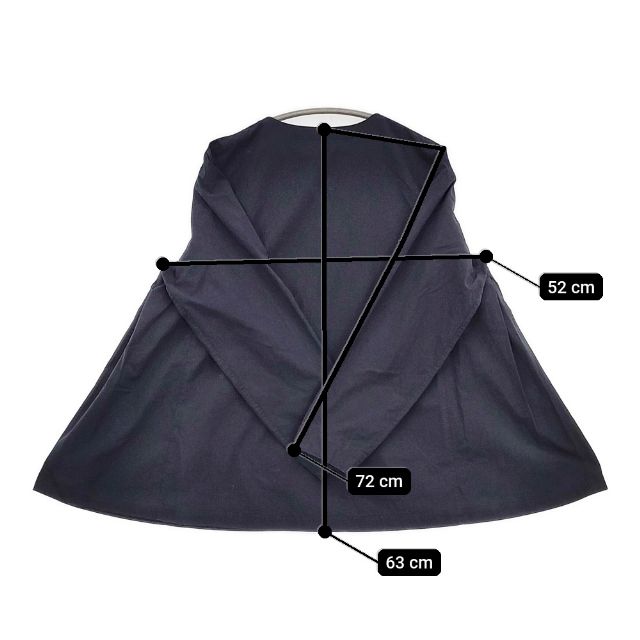 ARTS&SCIENCE コットン スキッパー 081-L61C-017 ブラウス シャツ ネイビー レディース アーツ&サイエンス【中古】5-1218M∞_4