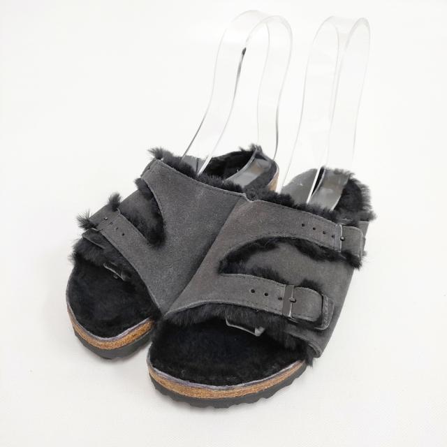 BIRKENSTOCK チューリッヒ シアリング 定価26400円 サイズ36 サンダル ブラック レディース ビルケンシュトック【中古】6-0112T◎