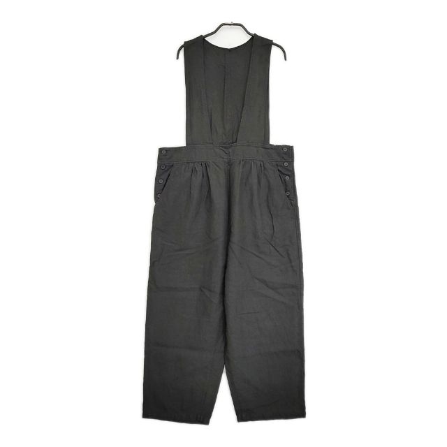 nest Robe ブラックリネン ボタンサロペット 01233-1403 オーバーオール サロペット 23SS ブラック レディース ネストローブ【中古】6-0521M∞