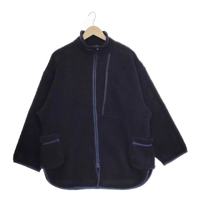 PORTER CLASSIC FLEECE SHIRT JACKET ジップアップボアジャケット フリース パイピング サイズ2 ジャケット ネイビー メンズ ポータークラシック【中古】4-1107A◆