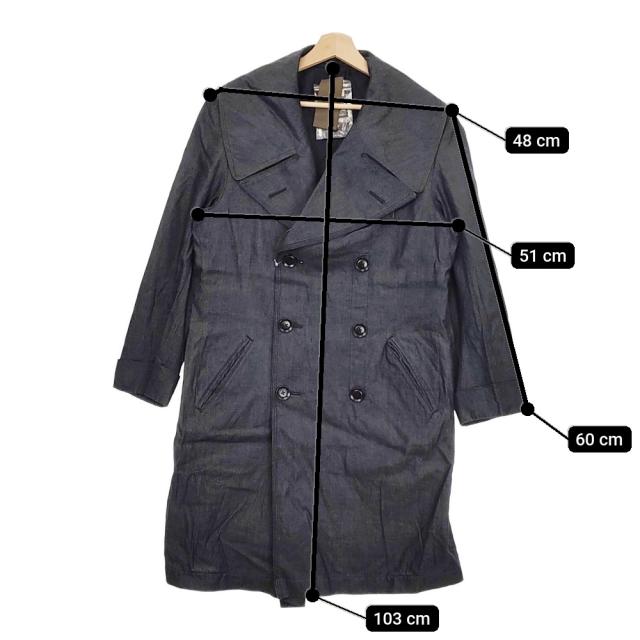 Y’s BANG ON! 新品 NAVY-Coat Light ounces denim YK-C06-028-3 定価107800円 コート ネイビー メンズ ワイズバングオン/YOHJI【中古】4-1103T♪_4