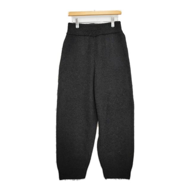 WIRROW Alpaca wool wide knit pants 定価41800円 サイズ1 392283-224 パンツ 24AW ブラック系 ユニセックス ウィロウ【中古】6-0131T♪