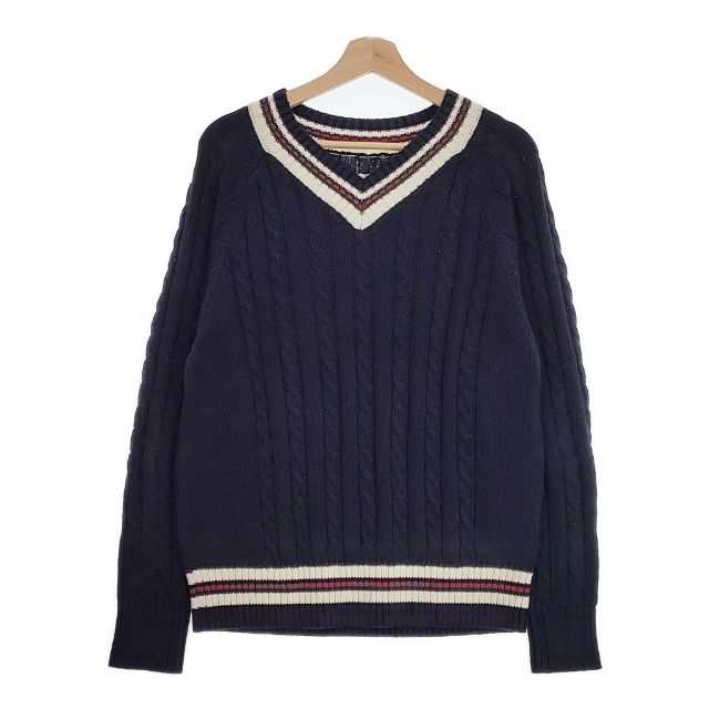 #CIOTA 新品 Cricket Sweater チルデンニット サイズ5 KNLM-101 セーター コットン 23SS ネイビー メンズ シオタ【中古】4-0