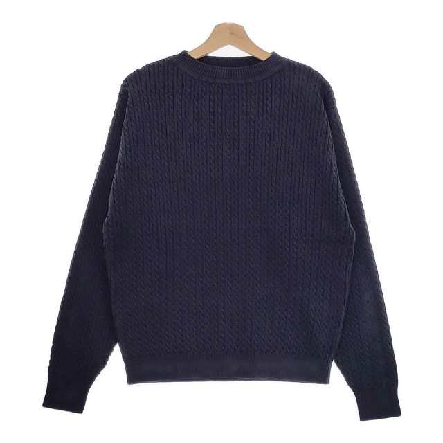 CIOTA 新品 Cable-knit Sweater サイズ5 KNLM-102 セーター コットン ニット 23AW ネイビー メンズ シオタ【中古】4-0927M♪