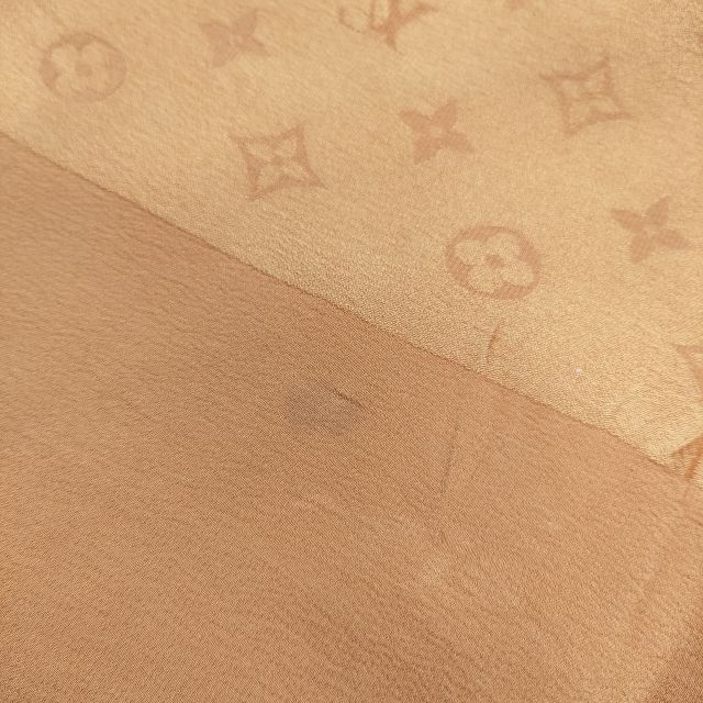 LOUIS VUITTON モノグラム 大判スカーフ シルク スカーフ オレンジ