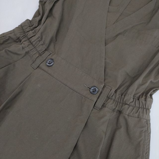 MHL. HIGH TWIST COTTON TWILL 595-3156502 ジャンパースカート ワンピース 23SS カーキ レディース エムエイチエル【中古】5-0914M∞ MHL. HIGH TWIST COTTON TWILL 595-3156502 ジャンパースカート