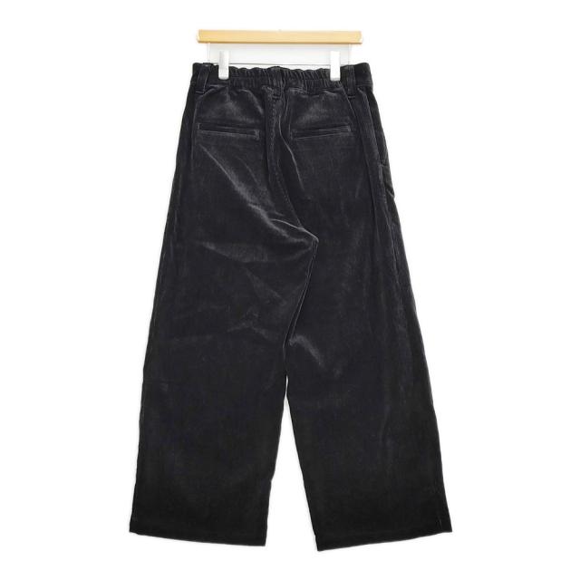 cloth&amp;cross Hug O War コーデュロイタックワイドパンツ サイズ1 パンツ ブラック レディース クロス＆クロス ハグオーワー【中古】6-0131T♪_1