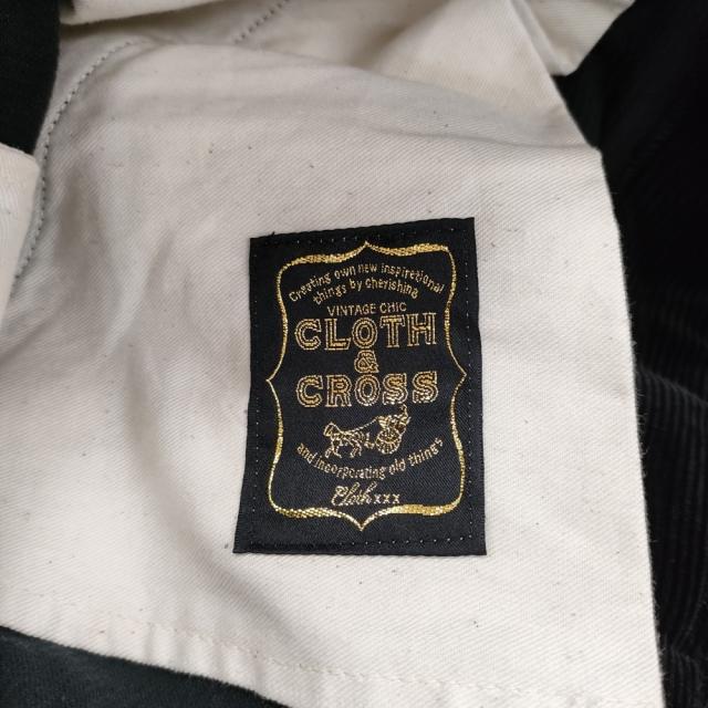 cloth&amp;cross Hug O War コーデュロイタックワイドパンツ サイズ1 パンツ ブラック レディース クロス＆クロス ハグオーワー【中古】6-0131T♪_2