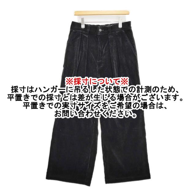 cloth&amp;cross Hug O War コーデュロイタックワイドパンツ サイズ1 パンツ ブラック レディース クロス＆クロス ハグオーワー【中古】6-0131T♪_5