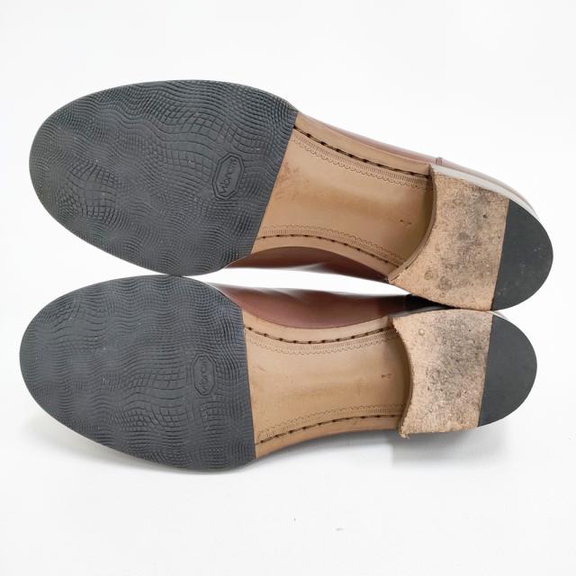 Post Production ポストプロダクション Re-Lux Baby Calf×Cow fur サイズ4 ローファー ブラウン レディース【中古】5-0603G◎ Post Production ポストプロダクション Re-Lux Baby Calf×Cow fur