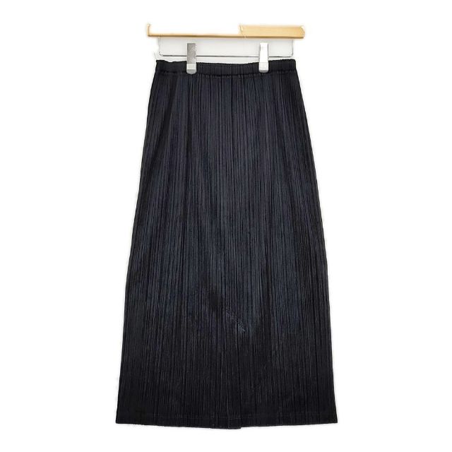 PLEATS PLEASE ISSEY MIYAKE プリーツベロアスカート PP43-JG844 ロングスカート ブラック レディース プリーツプリーズ【中古】5-1102T∞_1