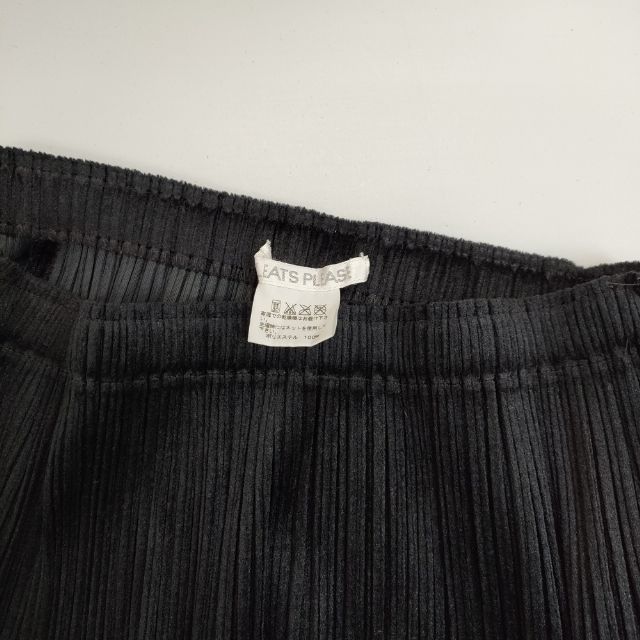 PLEATS PLEASE ISSEY MIYAKE プリーツベロアスカート PP43-JG844 ロングスカート ブラック レディース プリーツプリーズ【中古】5-1102T∞_2