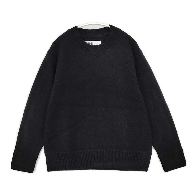MHL. MILLED WOOL 定価25300円 595-4263551 セーター ニット 24AW ブラック レディース エムエイチエル【中古】5-1102T∞