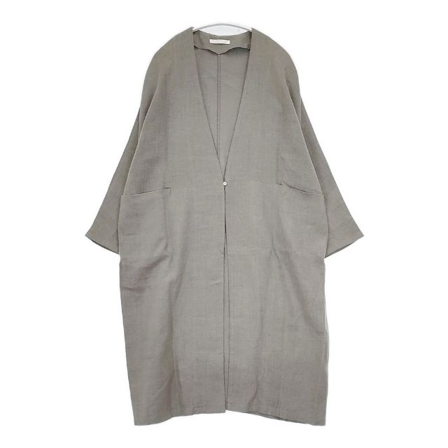 vie evam eva dolman robe ドルマンローブコート 起毛リネン V191T902 コート グレー レディース ヴィー エヴァムエヴァ【中古】5-1005T∞